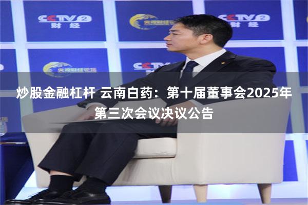 炒股金融杠杆 云南白药：第十届董事会2025年第三次会议决议公告